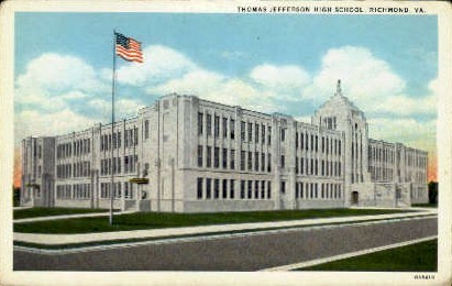 Thomas Jefferson High School - Richmond, Virginia VA Postcard