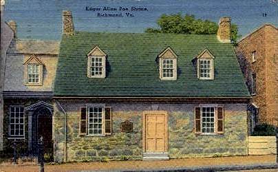 Edgar Allan Poe Shrine - Richmond, Virginia VA Postcard