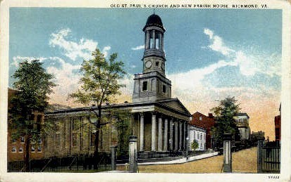 Old St. Paul's Church - Richmond, Virginia VA Postcard