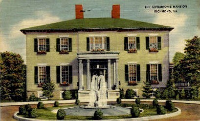 The Governer's Mansion - Richmond, Virginia VA Postcard