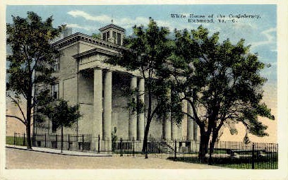 White House Of The Confederacy - Richmond, Virginia VA Postcard