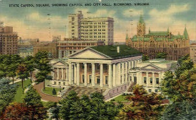 State Capitol Square - Richmond, Virginia VA Postcard
