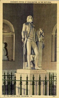 Houdon's Statue Of Washington - Richmond, Virginia VA Postcard