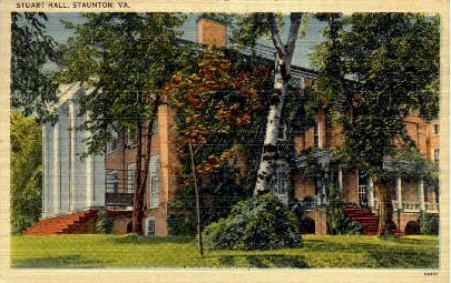 Stuart Hall - Staunton, Virginia VA Postcard