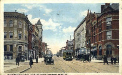 Washington Street - Newport News, Virginia VA Postcard