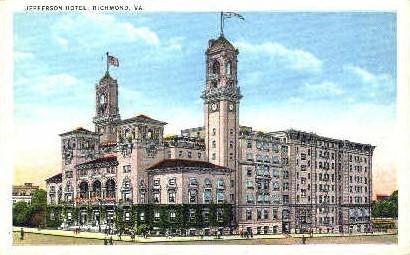 Hotel Jefferson - Richmond, Virginia VA Postcard