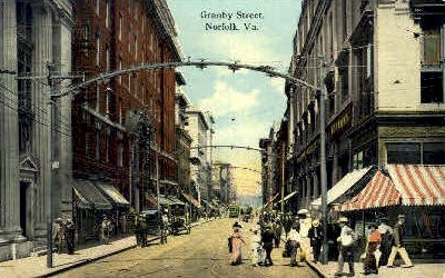 Granby Street - Norfolk, Virginia VA Postcard