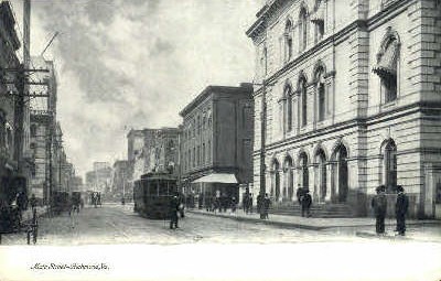Main Street - Richmond, Virginia VA Postcard