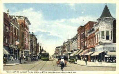 Washington Street - Newport News, Virginia VA Postcard