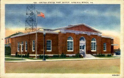 United States Post Office - Virginia Beach Postcards, Virginia VA Postcard