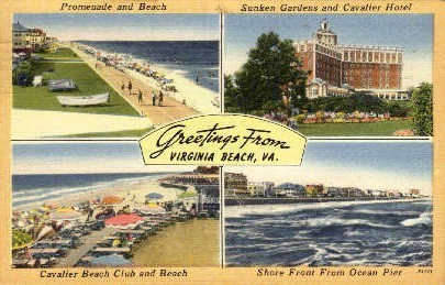 Sunken Gardens - Virginia Beach Postcards, Virginia VA Postcard