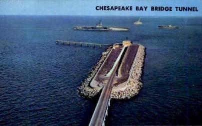 Chesapeake Bay Bridge - Virginia Beach Postcards, Virginia VA Postcard