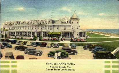 Princess Anne Hotel - Virginia Beach Postcards, Virginia VA Postcard