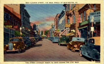 Loudon Street  - Winchester, Virginia VA Postcard