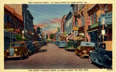 Loudon Street  - Winchester, Virginia VA Postcard