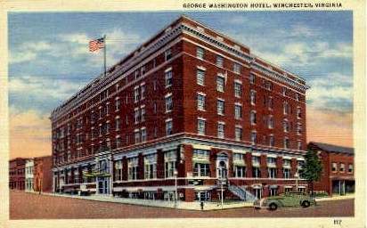 George Washington Hotel - Winchester, Virginia VA Postcard