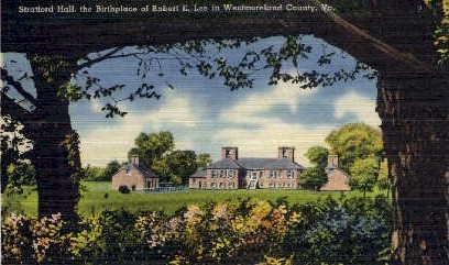 Stratford Hall - Westmoreland, Virginia VA Postcard
