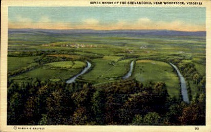 Seven Bends  - Woodstock, Virginia VA Postcard