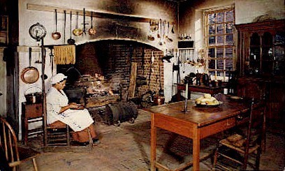 Kitchen Of Governer's Palace - Williamsburg, Virginia VA Postcard