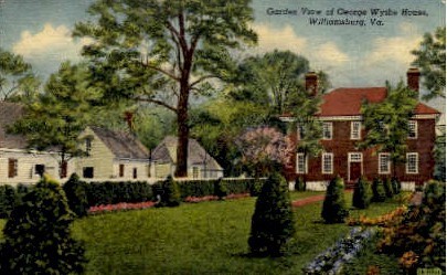 Goeorge Wythe House - Williamsburg, Virginia VA Postcard