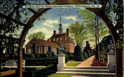 gardens Of The Governer's Palace - Williamsburg, Virginia VA Postcard