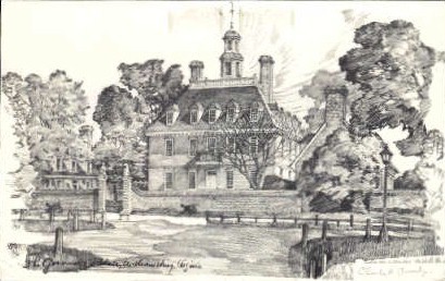 Governer's Palace - Williamsburg, Virginia VA Postcard