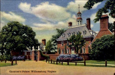 Governer's Palace - Williamsburg, Virginia VA Postcard