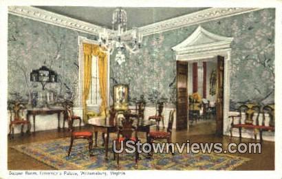 Supper Room Governors Palace - Williamsburg, Virginia VA Postcard