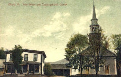 Post Office - Albany, Vermont VT Postcard