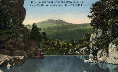 Winooski River - Bolton Falls, Vermont VT Postcard