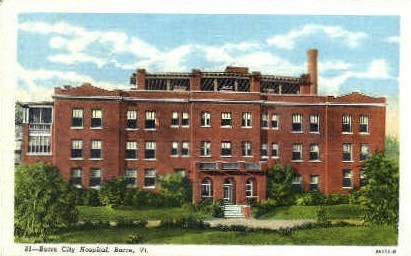 Barre City Hospital - Vermont VT Postcard