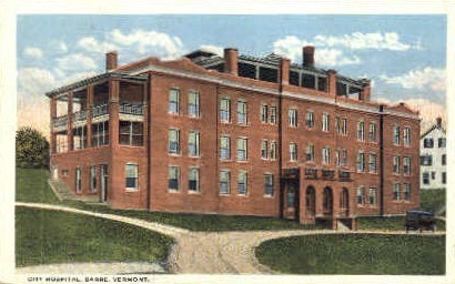 City Hospital - Barre, Vermont VT Postcard