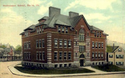 Mathewson School - Barre, Vermont VT Postcard