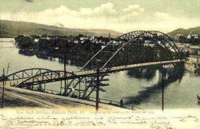 Arch Bridge - Bellows Falls, Vermont VT Postcard