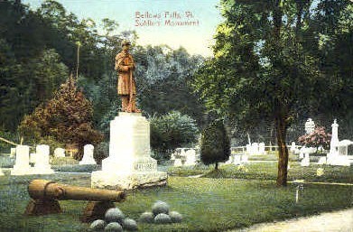 Soldiers Monument - Bellows Falls, Vermont VT Postcard