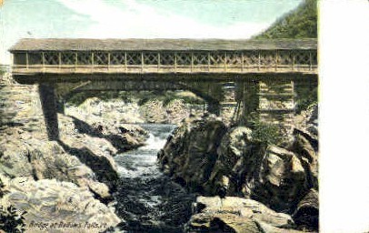 Bridge - Bellows Falls, Vermont VT Postcard