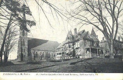 St. Charles Catholic Church - Bellows Falls, Vermont VT Postcard