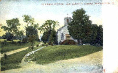Old First Church - Bennington, Vermont VT Postcard