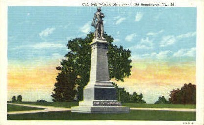 Col. Seth Warner Monument - Bennington, Vermont VT Postcard