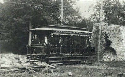 Reproduction - Trolley - Bennington, Vermont VT Postcard