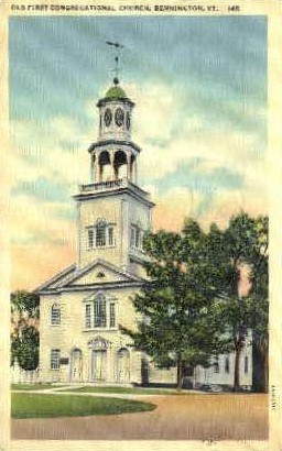 Old First Church - Bennington, Vermont VT Postcard