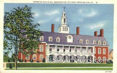 Commons Bldg, Bennington College - Vermont VT Postcard