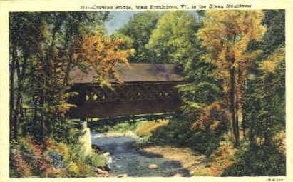 Covered Bridge - Brattleboro, Vermont VT Postcard