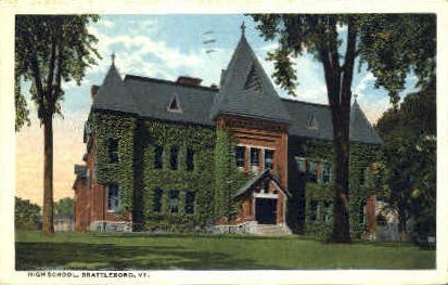High School - Brattleboro, Vermont VT Postcard