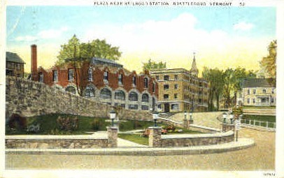 Plaza - Brattleboro, Vermont VT Postcard