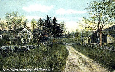Old Homestead - Brattleboro, Vermont VT Postcard