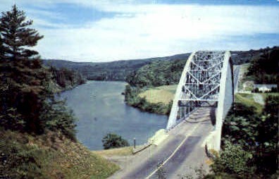 Suspension Bridge - Brattleboro, Vermont VT Postcard