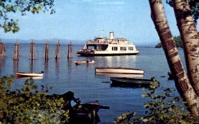M. V. Adirondack Ferry - Burlington, Vermont VT Postcard