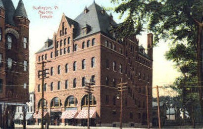 Masonic Temple - Burlington, Vermont VT Postcard