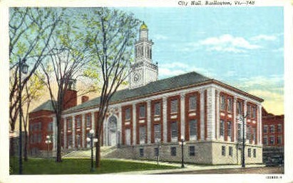 City Hall - Burlington, Vermont VT Postcard